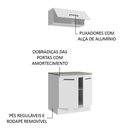 Ver imagem 6 de Kit com Balcão e Armário Aéreo Multiuso 80cm Agata Madesa