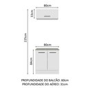 Ver imagem 4 de Kit com Balcão e Armário Aéreo Multiuso 80cm Agata Madesa