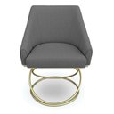 Ver imagem 4 de Kit 6 Poltronas Luxo Alana Linho Base Luxo Dourado - Pallazio Cor:Grafite