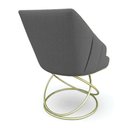 Ver imagem 6 de Kit 6 Poltronas Luxo Alana Linho Base Luxo Dourado - Pallazio Cor:Grafite