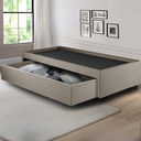 Ver imagem 3 de Base Box Cama Solteiro com Gaveta Sapateira 88x188 Cm Linho