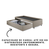 Base Box Cama Solteiro com Gaveta Sapateira 88x188 Cm Linho - 8
