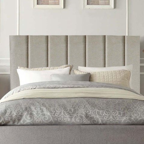 Cabeceira Carla Pé Plástico 140cm Casal para Cama Box Quarto Linho Bege - Gat Magazine