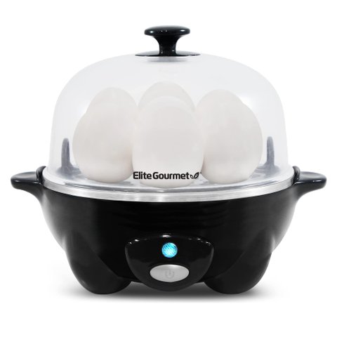 Elite Gourmet Egc-007b# Máquina Elétrica de Ovos, 7 Fácil Descascar, Preto