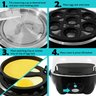 Elite Gourmet Egc-007b# Máquina Elétrica de Ovos, 7 Fácil Descascar, Preto - 7