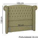 Ver imagem 4 de Cabeceira Solteiro 90 cm Valenn Linho SL 75 Peer
