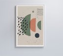 Ver imagem 1 de Quadro Abstrato Circulo, Linhas, Pontos e Meia Lua - 120x80 Cm - Vidro Impresso