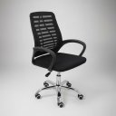 Ver imagem 1 de Cadeiras Escritório Atendimento Preta Base Giratória Material do Estofamento Tela Mesh Zebrada