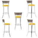 Ver imagem 5 de Banqueta Bistro para Bar, Cozinha, Balcão em Alumínio e Fibra Tc Zanutto 5 Unidades Capuccino