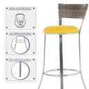 Ver imagem 4 de Banqueta Bistro para Bar, Cozinha, Balcão em Alumínio e Fibra Tc Zanutto 5 Unidades Capuccino