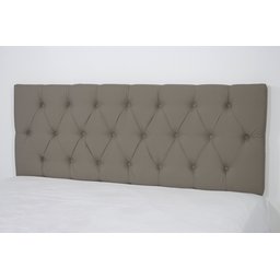 Cabeceira Estofada Solteiro com Botões 90x60cm Camurça - 3