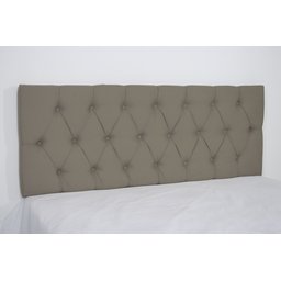 Cabeceira Estofada Solteiro com Botões 90x60cm Camurça - 2