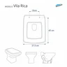 Tampa de Vaso Sanitário Poliéster Vila Rica Salmão para bacia Icasa - 5