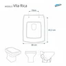 Assento Sanitário Vila Rica Ocre para bacia Icasa 6lpf - 2