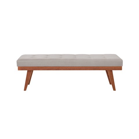 Puff Decorativo Recamier Madri - Tecido Linho Francês