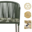 Ver imagem 3 de Mesa com 6 Cadeiras de Jantar Roma 120cm e Noronha em Alumínio Fendi Corda Náutica Estofado 5 Trama