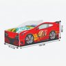 Cama Infantil Carro Racer Solteiro Com Cama Auxiliar:Branco - 2