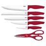 Conjunto de Facas C/ 7 Pecas e Cepo Cross Vermelho - 2556/171 - 3