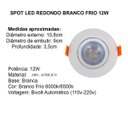 Ver imagem 5 de Kit 10 Spot Led Dicróica Embutir Redondo 12w Bco Frio 6000k