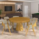 Ver mais imagens de Conjunto Mesa de Jogos Carteado Bellagio Tampo Reversível Verde e 6 Cadeiras Madeira Poker Base Cone