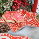 Ver imagem 4 de Petisqueira de Vidro Vermelha Floco de Neve em Cada Detalhe