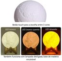 Ver imagem 5 de Umidificador de ar ultrassônico, difusor de aromas e luminária de mesa 880ml Lua USB e LED 3 cores