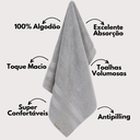 Ver imagem 3 de Toalha de Rosto Karsten Unika - Cinza Claro