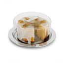 Ver imagem 6 de Prato Boleira Porta Queijo Multiuso Base Inox 25cm Pão Torta