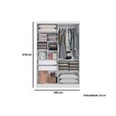 Ver imagem 6 de Quarto Completo Juvenil Guarda Roupa 2 Ptas N571 + Cômoda S824 Branco Kappesberg