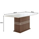 Ver imagem 2 de Mesa para Sala de Jantar 160cm Retangular Tampo Chanfrado Agata Poliman