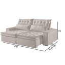 Ver imagem 3 de Sofá 5 Lugares Retrátil e Reclinável Martins M-118 Veludo Creme