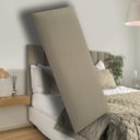 Ver imagem 1 de Kit 5 Placas Cabeceira Estofada Suede para Cama Box Solteiro - Módulo 20cm X 60cm Gh Papel de Parede
