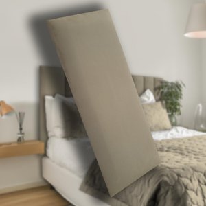 Kit 5 Placas Cabeceira Estofada Suede para Cama Box Solteiro - Módulo 20cm X 60cm Gh Papel de Parede