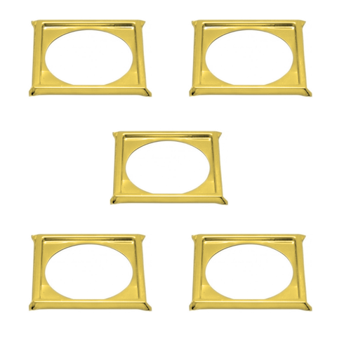 Kit C/5 Porta Grelha Ralo Click 15x15 Suporte Inox Dourado