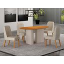 Ver imagem 1 de Conjunto Jantar 4 Cadeiras Maciça 1,35x90 Iza - Arbo Design