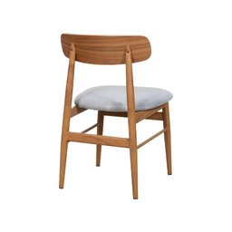 Kit 8 Cadeiras de Jantar Delta Estrutura Aço Carbono Laminado Natural com Estofado Linho Cru - 5