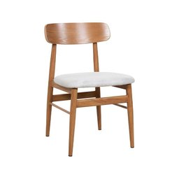 Kit 8 Cadeiras de Jantar Delta Estrutura Aço Carbono Laminado Natural com Estofado Linho Cru - 4