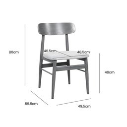 Kit 8 Cadeiras de Jantar Delta Estrutura Aço Carbono Laminado Natural com Estofado Linho Cru - 6