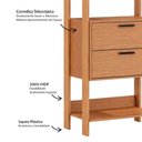 Ver imagem 4 de Estante Closet Organizador de Roupas com 4 Prateleiras e 2 Gavetas 100% MDF Dalla Costa