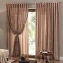 Ver imagem 3 de Cortina Sala Renda c/ Forro 3,50 Larg X 2,20 Alt Marrom