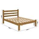 Ver imagem 5 de Cama de Casal Madeira Maciça Rubi Cor Nogueira com Colchão