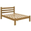 Ver imagem 3 de Cama de Casal Madeira Maciça Rubi Cor Nogueira com Colchão