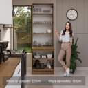 Ver imagem 5 de Kit Balcão + Cristaleira 70cm Rustic Branco Stella Madesa 01 Rustic Branco