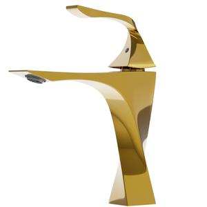 Torneira Banheiro Dourada Luxo Paris Monocomando 100% Metal Premium Goldenx