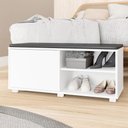 Ver imagem 1 de Sapateira para Quarto com 1 Porta e 4 Nichos - Branco
