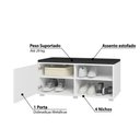 Ver imagem 3 de Sapateira para Quarto com 1 Porta e 4 Nichos - Branco