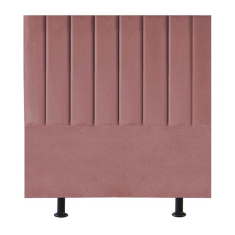 Cabeceira Estofada Cama Box Solteiro 100 Cm Mavie Veludo:rosê