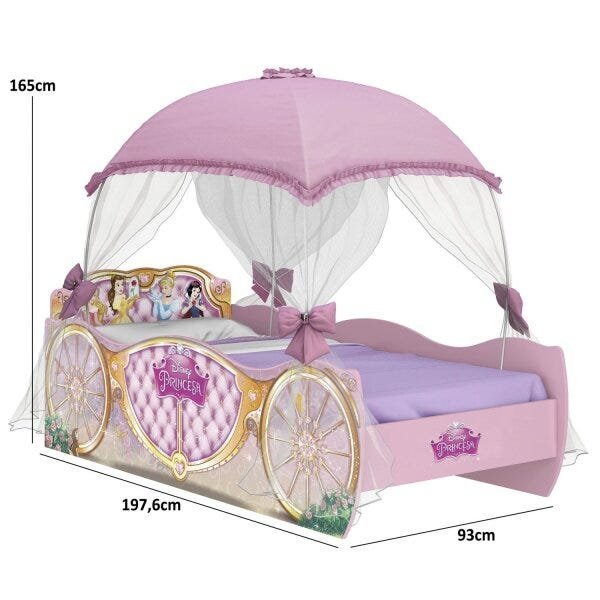 Cama infantil com Dossel Princesas Disney Star Pura Magia - 3