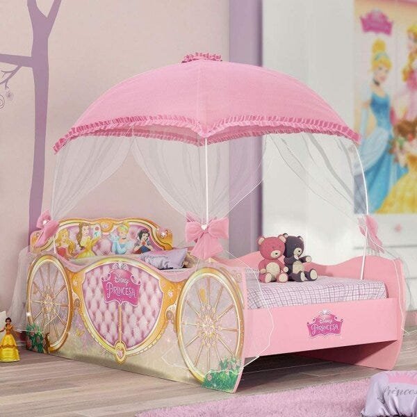 Cama infantil com Dossel Princesas Disney Star Pura Magia - 1