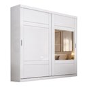 Ver imagem 5 de Guarda Roupa Verg 2 Portas de Correr com Espelho Gavetas MDP Branco Móveis Henn 200cm